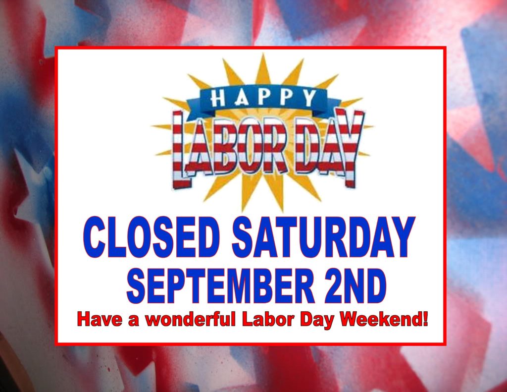 Sign Closed Labor Day Saturday Jumpin' Jupiter Skate & Fun Center